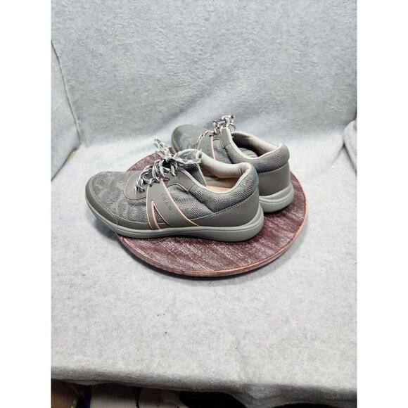 TRAQ By Alegria Womens Walking Shoes Size 38 Gray & Pink Mesh Upper Cushioned - Picture 5 of 10